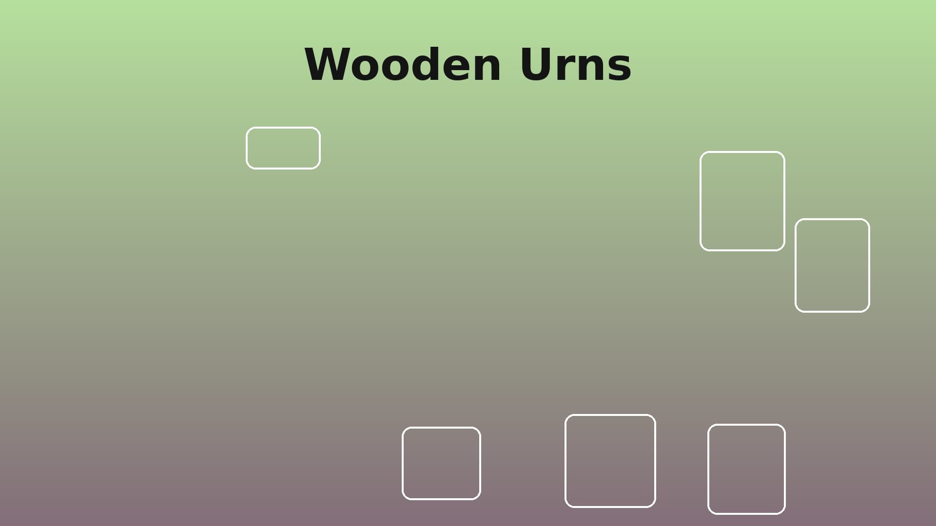 Wooden Urns